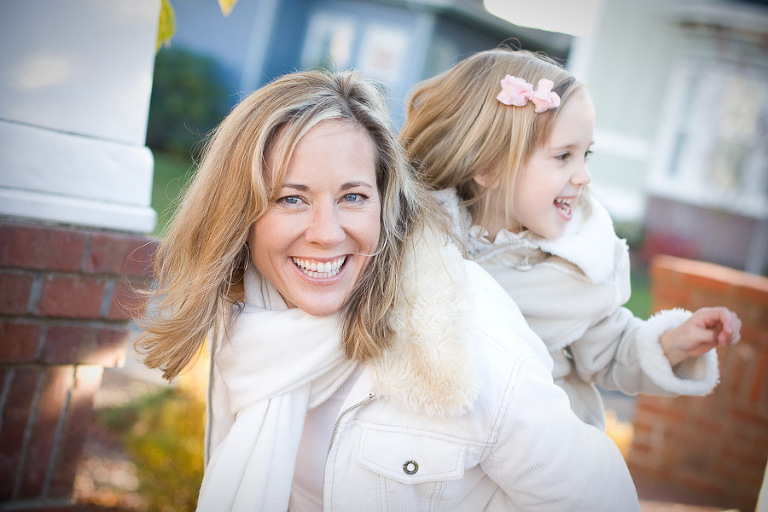 Such a cute one of Christin and Isabella.