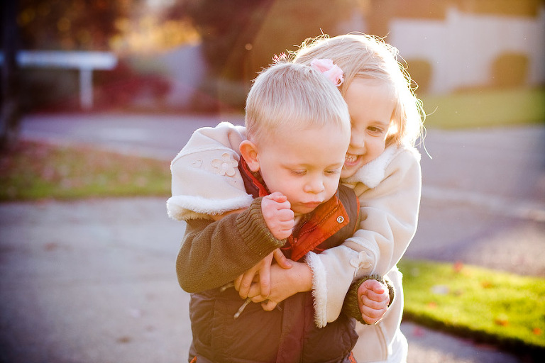 This is what happened when Scott told Zach and Isabella to hug.